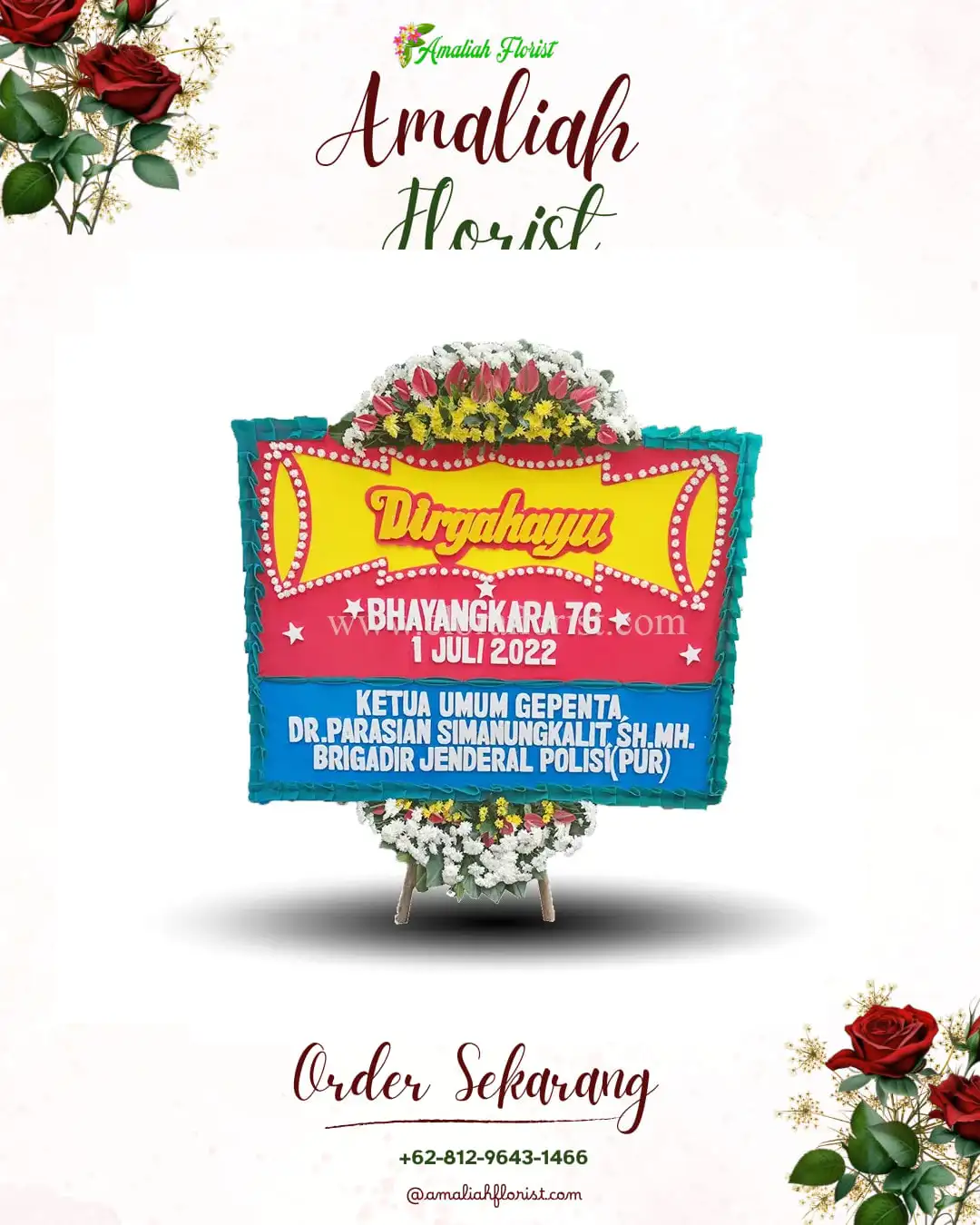 Papan Bunga HUT Ulang Tahun Sumberanyar